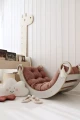 Holzwippe + Kissen rosa Erholung im Kinderzimmer