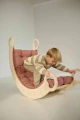 Holzwippe natur Kissen rosa Babywood