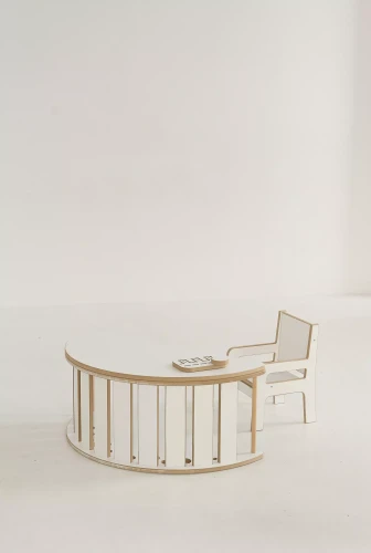 Holzwippe Moon + Tischplatte L Babywood