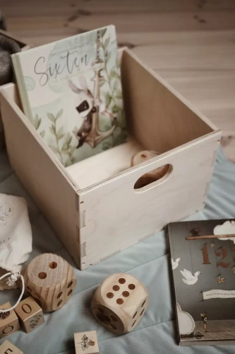 Spielzeugkiste aus Holz für Kinder