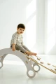 Holzwippe + Kletterwand M grau Babywood
