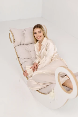 Kopfstütze für eine Holzwippe L grau