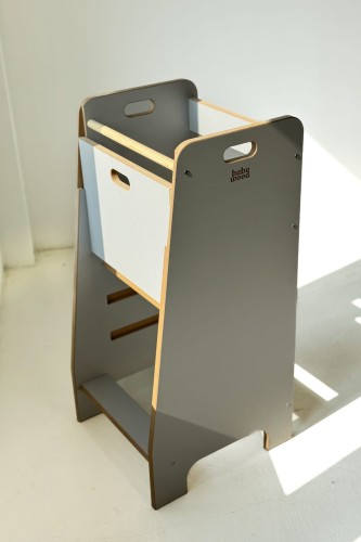 Lernturm grau Babywood