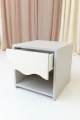 Safe rounded-edge bedside table by Babywood