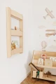 Slim M wall shelf made of natural plywood