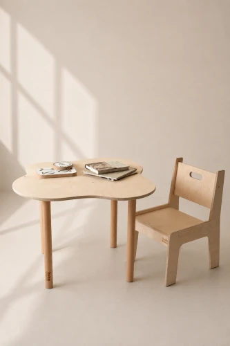 Babywood WAVE children’s table – wooden Montessori table for kids